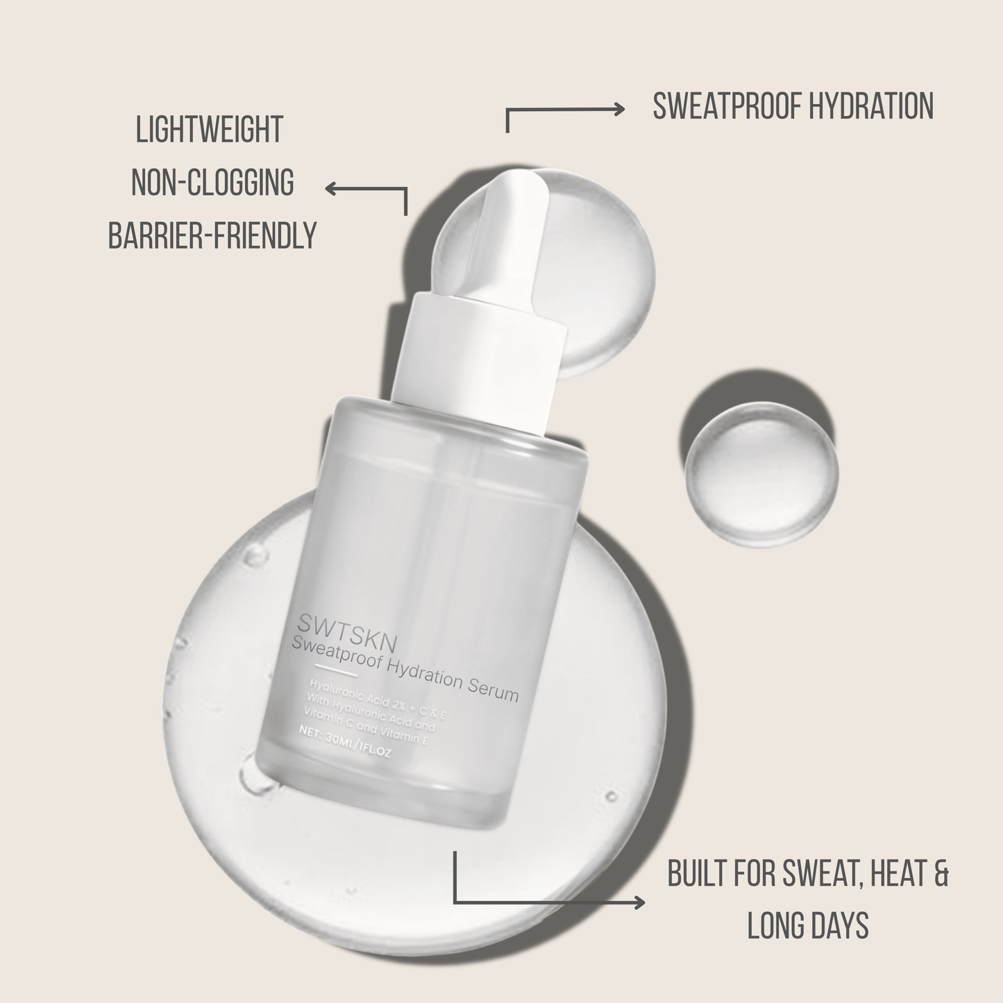 sweatproof hydration serum